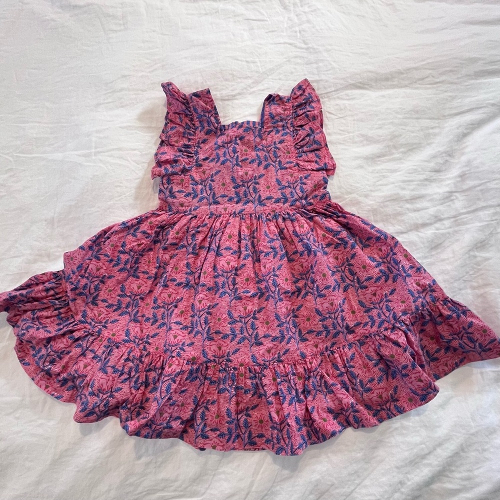 Pink Chicken Floral Dress